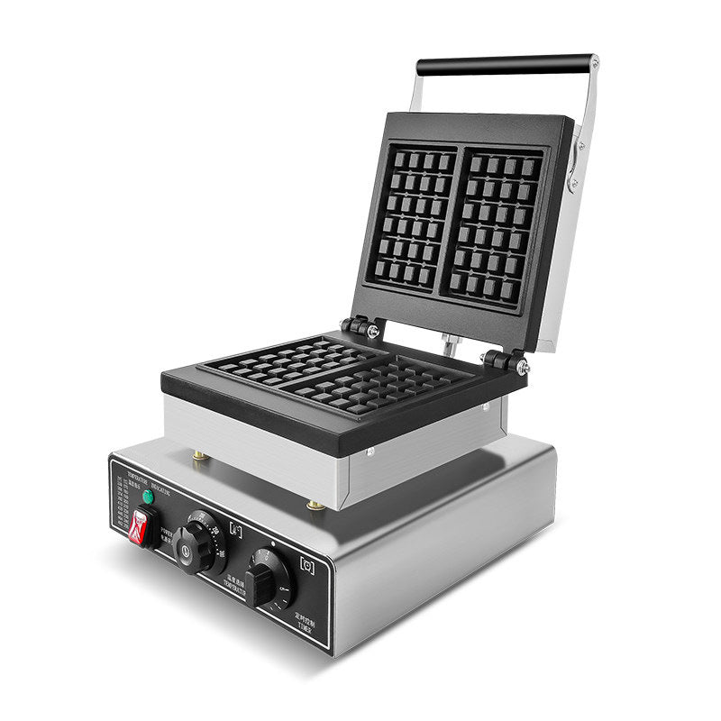 Commercial waffle maker - four-slice square waffle iron - electric waffle maker - grid waffle machine - coffee shop waffle maker