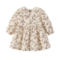 Girls' spring dress: new floral print ruffle collar princess dress for baby girls, spring and autumn little girl's skirt, children's clothing