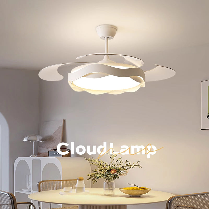 Intelligent Invisible Bedroom Fan Light Restaurant New Fan Chandelier Guangdong Zhongshan Lighting Electric Fan Light Ceiling Fan Lighting