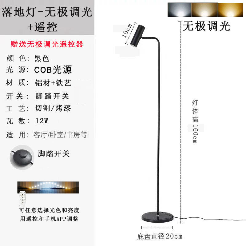 Nordic popular modern casual atmosphere lamp bedroom light luxury study atmosphere vertical floor spotlight table lamp