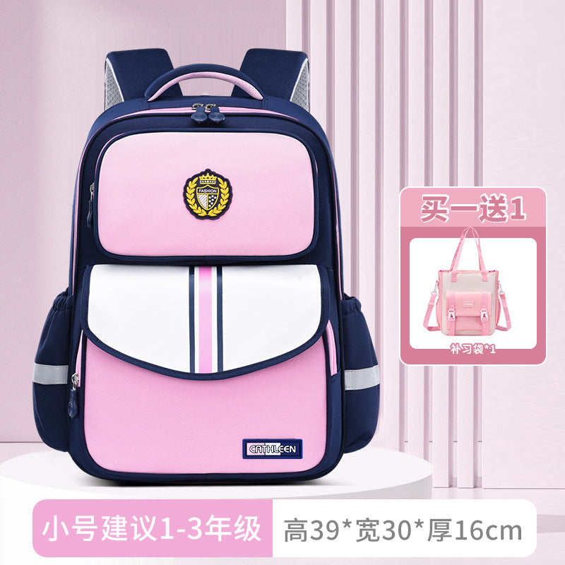New primary school schoolbags for children in grades 3-6 to reduce the burden and wear-resistant Shaodong students  wholesale, light and cute