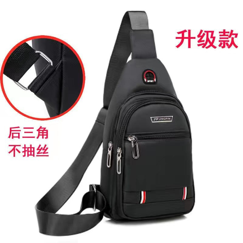 Cross-border men's new casual Korean version waterproof Oxford cloth shoulder bag business breast bag messenger bag chest backpack