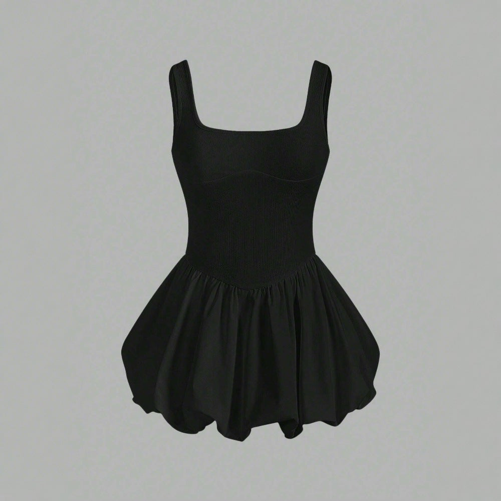 new european and american cross-border e-commerce women's fashion: minimalist sexy tank dress, slim-fit tulip mini dress