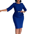 D3312  foreign trade women's new fashion ol slim-fit elegant bodycon african dress