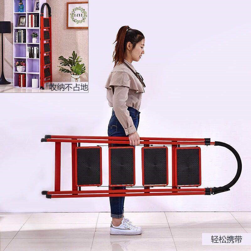 Mobile a-frame ladder, telescoping ladder, four-step/five-step ladder, indoor ladder, household folding ladder, heavy-duty carbon steel