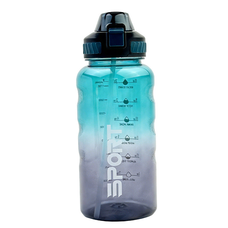 Large-capacity water cup sense of designoutdoor sports bouncing lid straw direct drinking cup good-looking portable plastic cup