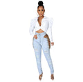 European and american export jeans -  women's fashion hot girl sexy side eyelet tie-up distressed stretch jeans