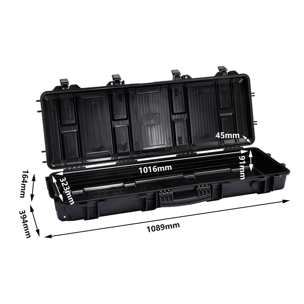 Portable plastic protective case Thickened waterproof and anti-drop durable instrument Outdoor off-road roof safety case Fish tackle case