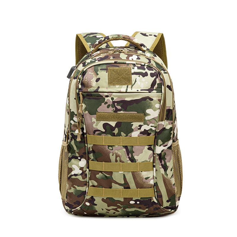Outdoor riding military fans large capacity USB multi-function backpack mountaineering sports backpack tactical bag backpack