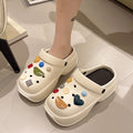 2025 women's summer clogs: comfortable, slip-resistant, thick-soled beach sandals with closed toe design