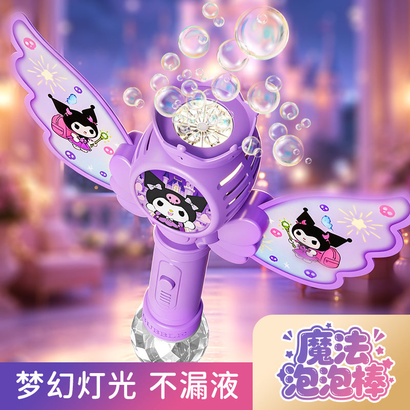 【customizable】trendy fairy magic bubble wand - fully automatic handheld bubble blower - electric toy for girls and kids
