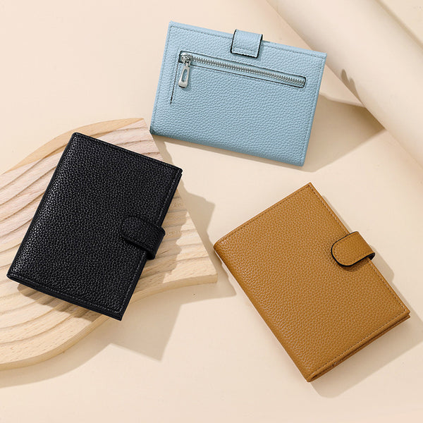 Cross-border women's anti-theft brush RFID passport bag multi-functional ticket ID protective case PU wallet universal