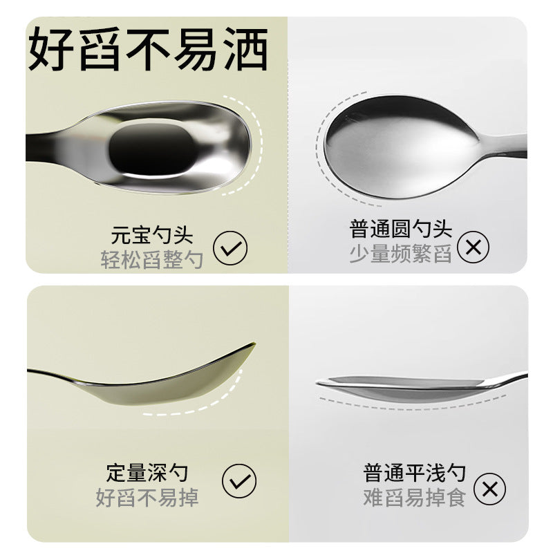 Baby portable spoon and fork set - 316l stainless steel ingot spoon - self-feeding training utensils - children's weaning fork and spoon