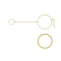 European and american new fashion minimalist bracelet finger bracelet 14k gold plated layered stackable women's jewelry bracelet