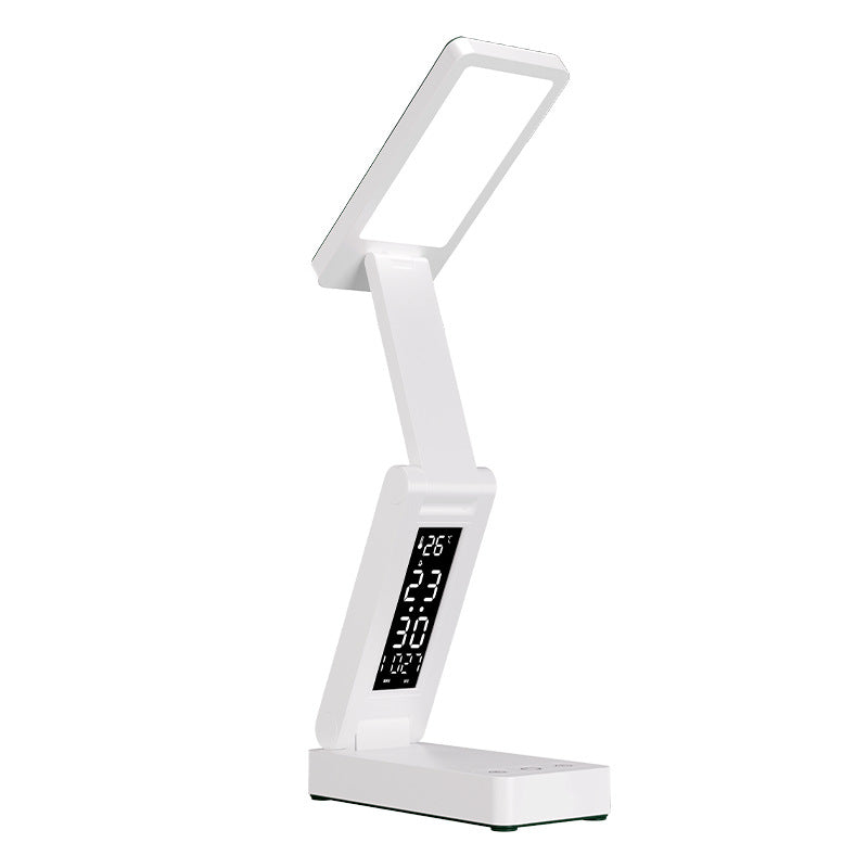 Smart digital display clock night light - eye protection, study-focused bedside reading lamp - rechargeable bedside lamp for college dorms