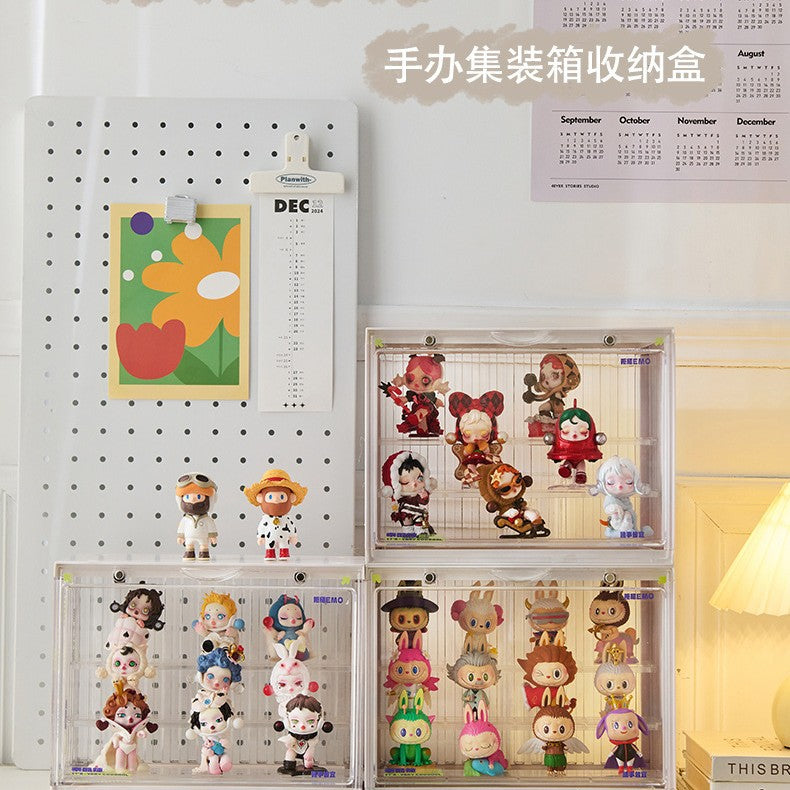 Blind box storage display stand POP MART display box figure popmart container cabinet box PET material