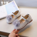 Vancahao girls' fashion crown princess shoes - new autumn  korean style soft sole leather shoes for children