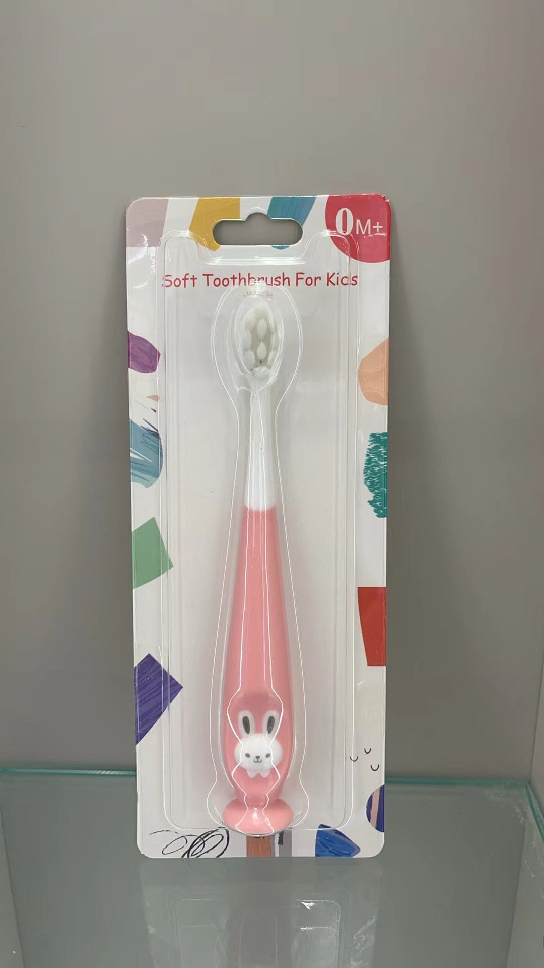 Infant and toddler toothbrush, cartoon rabbit hair planting soft hair toothbrush 1-12 years old baby soft hair oral cleaning toothbrush box