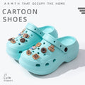 Thick sole crocs women's toe cap non-slip deodorizing filter not tired feet summer 2025new arrivalfashion slippers women's outwear