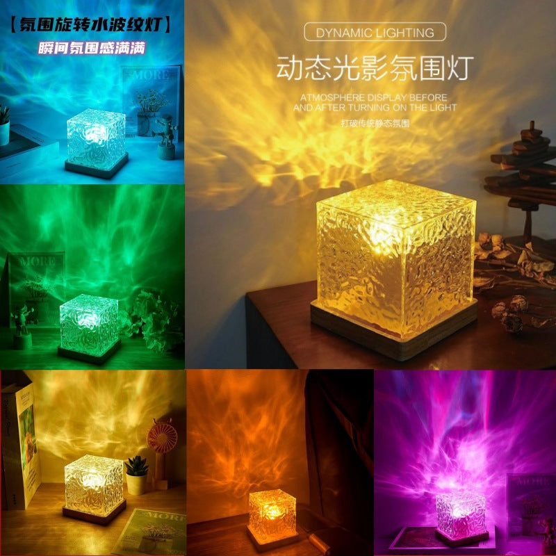 certified water ripple speaker, colorful night light, smart wireless bluetooth audio, water ripple dynamic atmosphere light