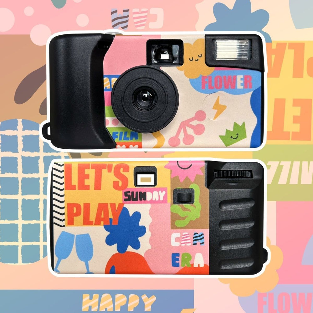 Happy dopamine disposable film camera - retro color film camera - birthday gift - beginner's kit for students