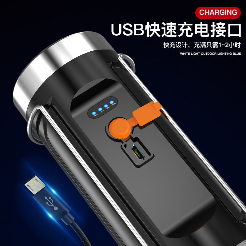 Fishing light water floating super bright strong light xenon high power waterproof blue light white light flashlight wild platform fishing night fishing light