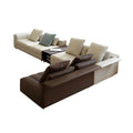 Italian minimalist piano key genuine leather sofa modern casual large apartment house living room combination napa cowhide sofa