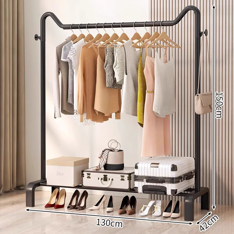 Freestanding coat rack - multi-functional clothes hanger for home, bedroom, balcony, dorm room - easy to assemble
