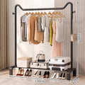 Freestanding coat rack - multi-functional clothes hanger for home, bedroom, balcony, dorm room - easy to assemble
