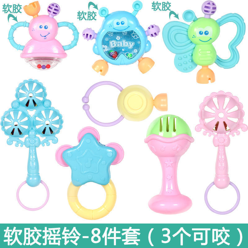 Cross-border export of 0-1 year old baby toys, toothpaste, rattle, grasp, gnaw, puzzle, early education, newborn babies