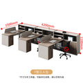 Saint li screen desk and chair combination - employee office workstation desk with card seat - financial office desk