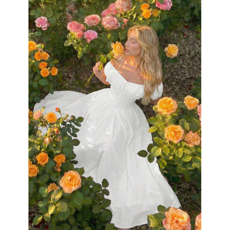 fashion  summer new pure desire one shoulder lace patchwork romantic sweet dress for women