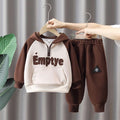 Boys and girlslong sleevessweatshirtsuit autumn winternew arrivalk-style children's clothingfashionablefashion cartoonsweatshirtsuit