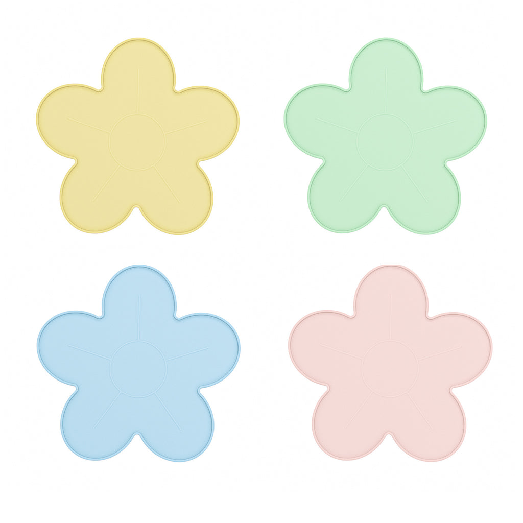 Factory direct sales silicone flower placemat children and students non-slip table mat thermal insulation mat table mat, pet supplies placemat