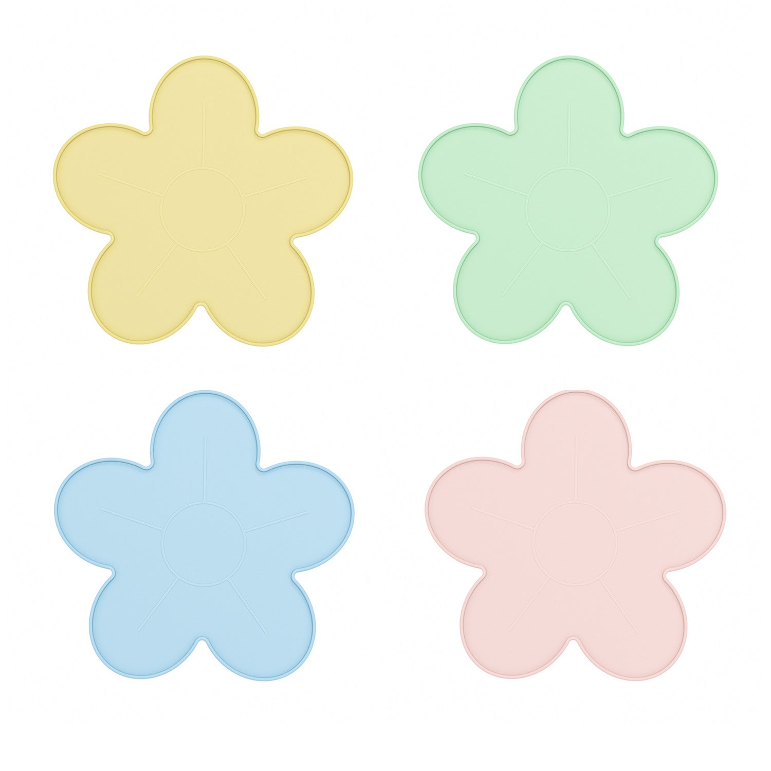 Factory direct sales silicone flower placemat children and students non-slip table mat thermal insulation mat table mat, pet supplies placemat