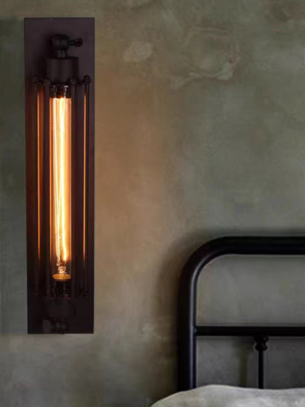 American retro loft lamps industrial style cafe bar barbecue restaurant dining room balcony wrought iron flute wall lamp