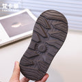 Vancahao boys' black ankle boots - new korean style for winter  - girls' casual boots - trendy cotton shoes for mid-to-large children