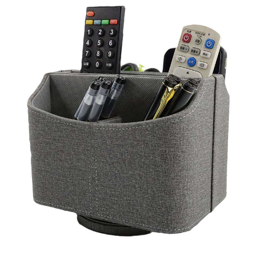 Creative home table 360-degree rotating storage box, living room office desktop remote control, retro flower storage box