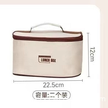 Insulated lunch box stainless steel microwave heating portable large capacity multi-layer for home office worker student lunch box
