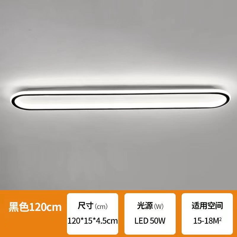 Led linear corridor aisle light - modern minimalist nordic style - ceiling mounted for stairways, balconies, entryways, and closets