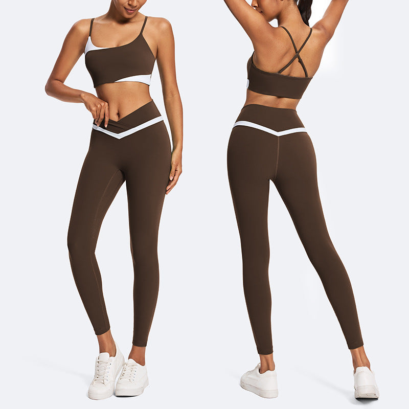 tight yoga wear sports intimates fitness wear high waistslimming look yoga suit guangzhou sports factory personalized
