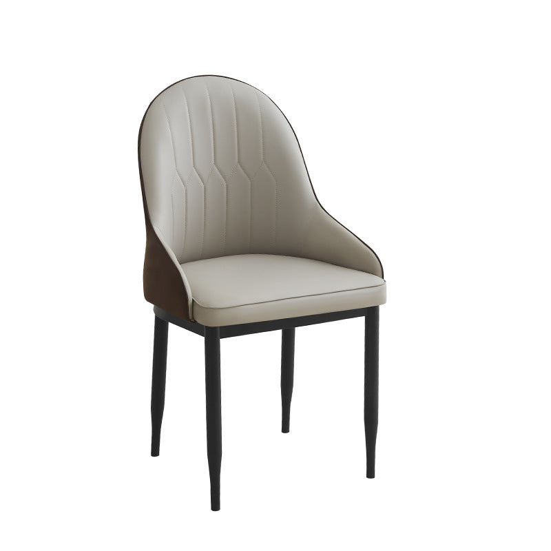 Luxury high-end chair, home leather stool, modern minimalist nordic dining chair, home living room hotel dining chair