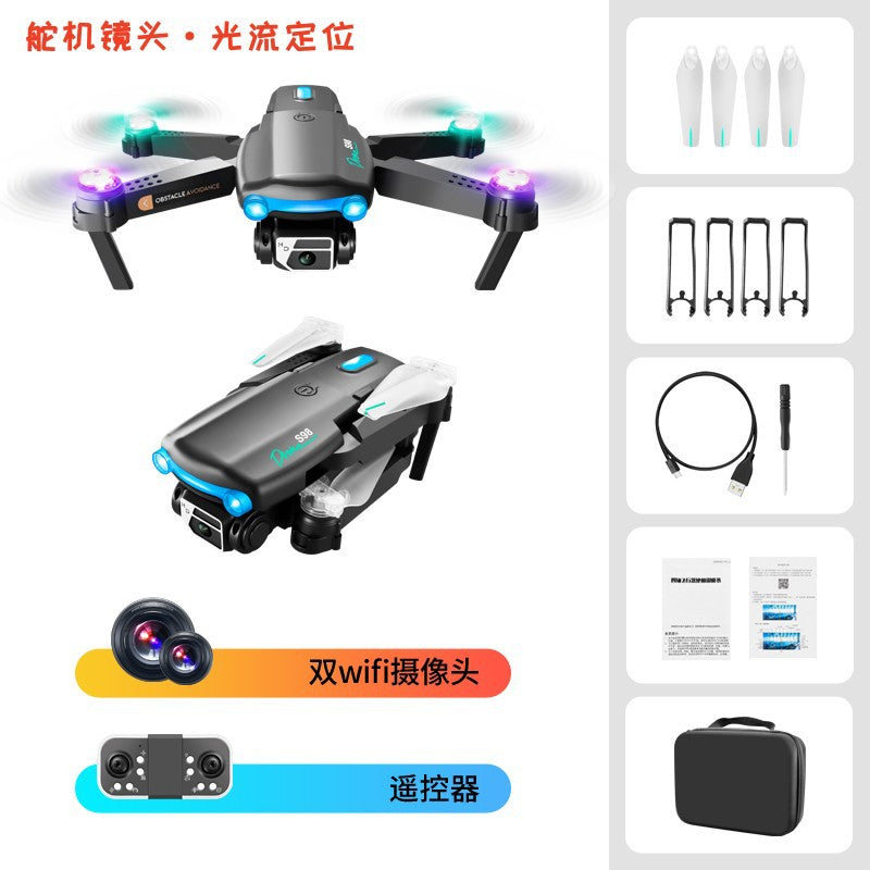 new product s98 drone: light show, obstacle avoidance, aerial photography, dual camera, quadcopter, remote control toy aircraft