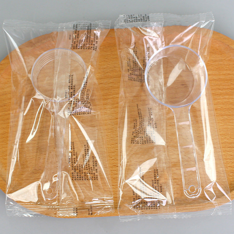 Individually wrapped 50ml ps plastic measuring spoons - ideal for mask powder, feed, fertilizer, laundry detergent, and water (50g capacity)
