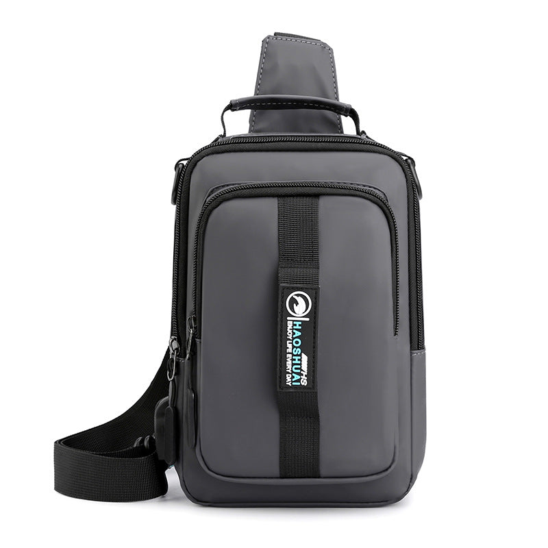 Factory direct sales new multi-functional men's breast bag fashion leisure shoulder messenger bag outdoor travel small bag