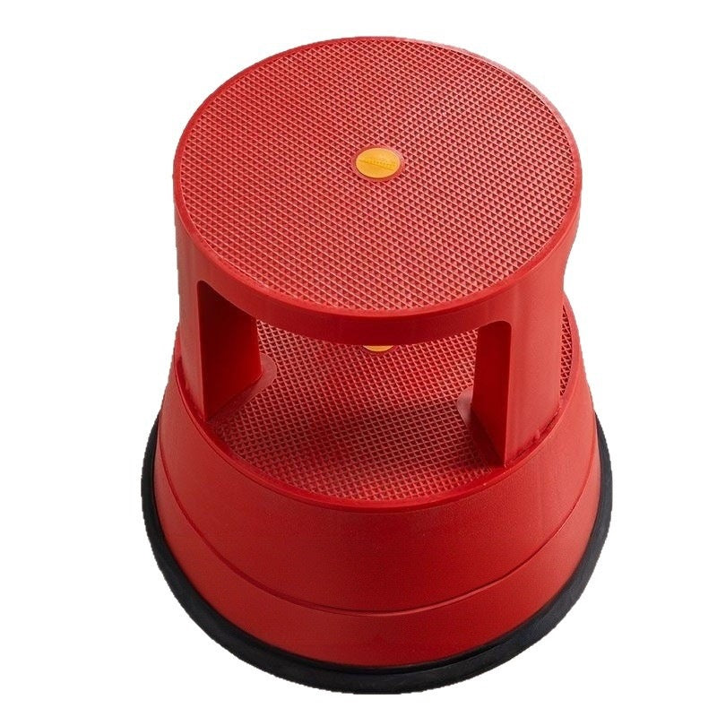 High-leg plastic stool library practical bench for homethickened shoe changing stool double-layer pulley insulated stool