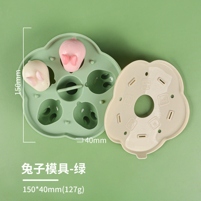 New arrival baby baby food supplement mold food grade silicone cartoon steamed cake mold kids food supplement high temperature resistant wholesale