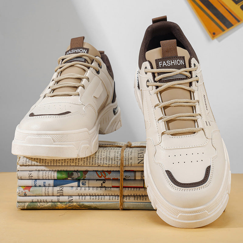 Men's shoes 2026 new spring thick-soled martin boots men's work shoes men's anti-slip athletic casual sneakers