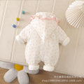 Baby super cute cotton clothes princess khaki outing clothes thickened romper winter one-piece romper
