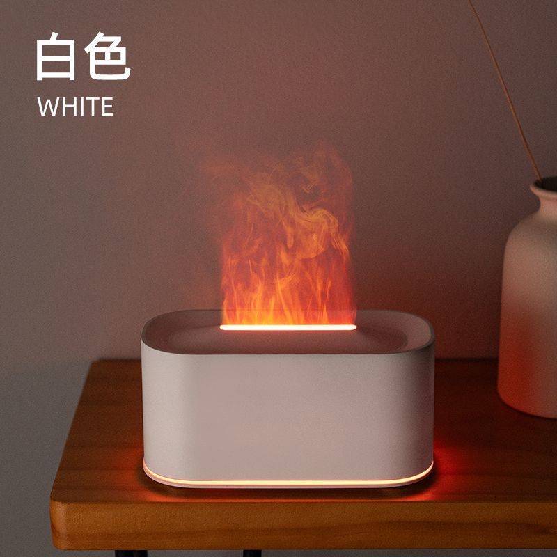 Usb simulated flame lamp small aromatherapy humidifier bedroom home office desk ambient light mini desktop